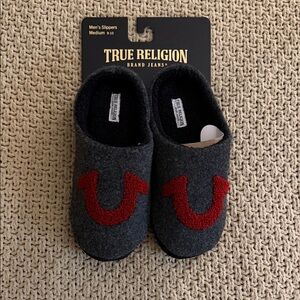 True Religion Gray and Red Men's Loafers